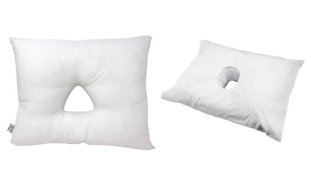 pillow with ear holev